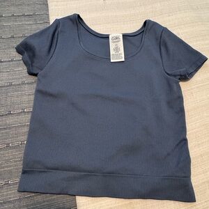 Athleta Girl Ribbed Short Sleeve Top Size L/12